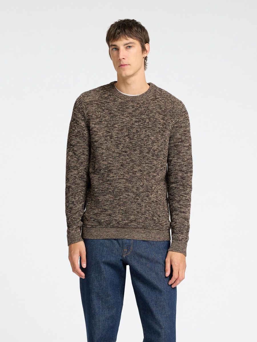 Vince Knit Bubble Crew Neck - Chocolate Torte