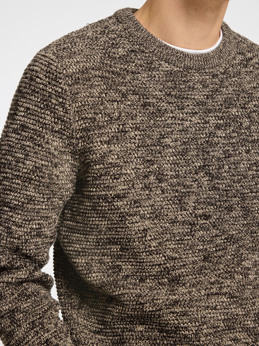 Vince Knit Bubble Crew Neck - Chocolate Torte