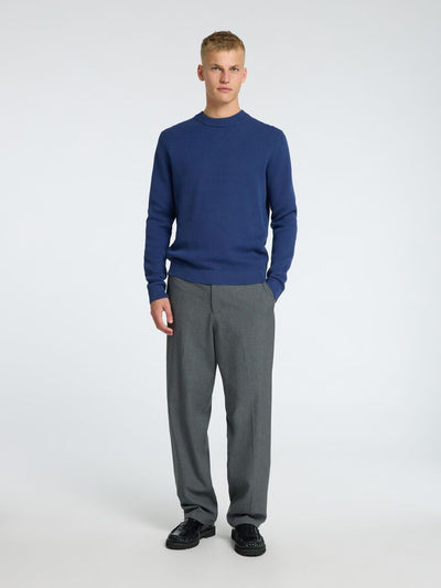 Dane Knit Structure Crew Neck - Oceana