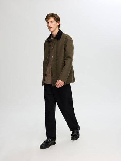 Walter Waxed Cotton Jacket - Grape Leaf