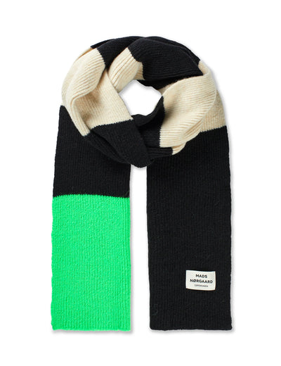 Tosca Alva Stripe Scarf - Black/Vanilla Ice