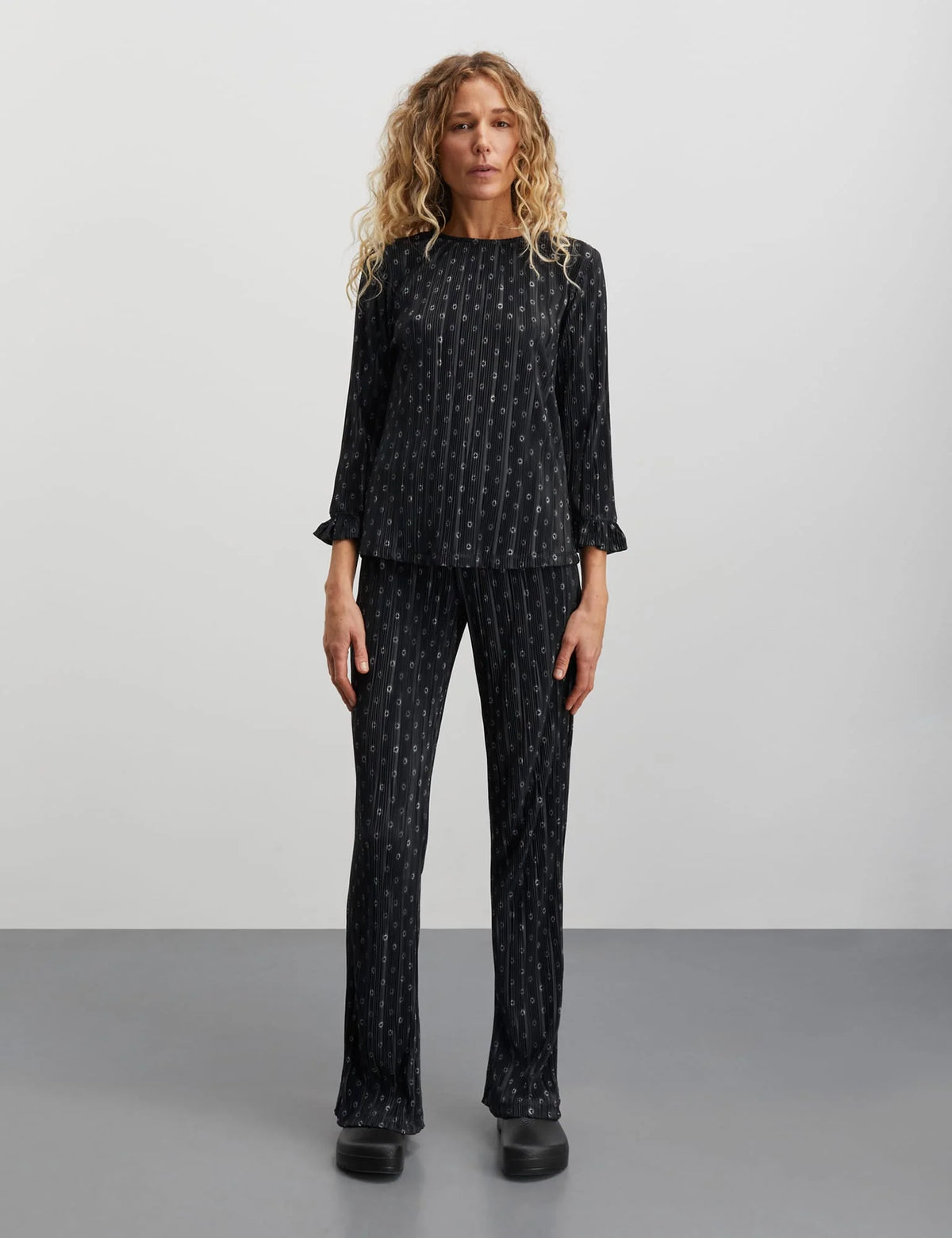 Luno Ura Pants - Scribble Dot AOP/Black