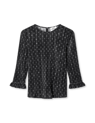 Luno Duna Top - Scribble Dot AOP/Black