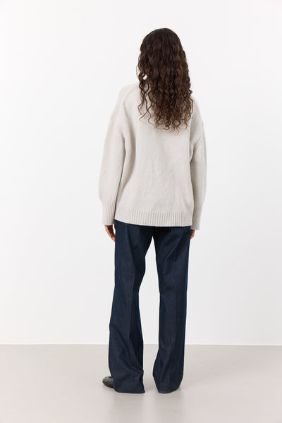 Perle 3 Merino Wool and Cashmere Jumper - Pullover Cream