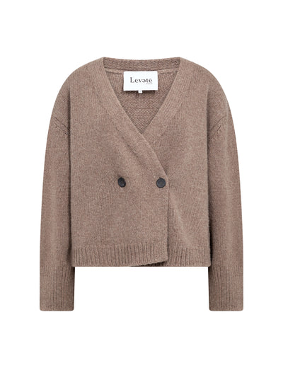 Perle 6 Cardigan - Dark Sand