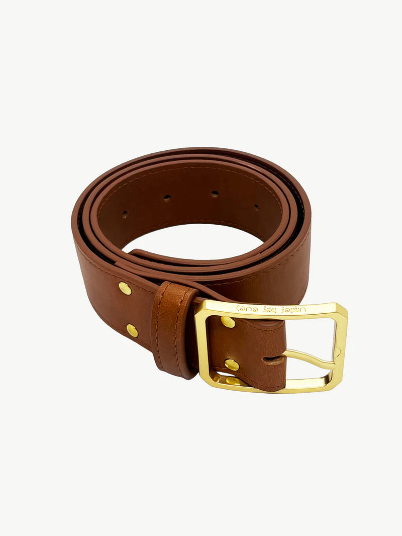 Vegan Leather Belt - Tan