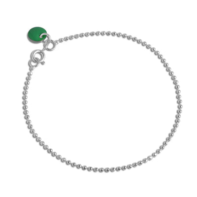 Ball Chain Bracelet - Silver/Cornflower