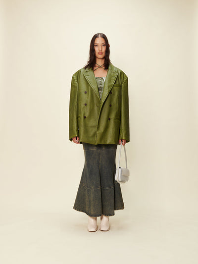 The Garden Vegan Blazer - Faded Green