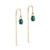 Eleanor Earrings - Gold/Petrol Green