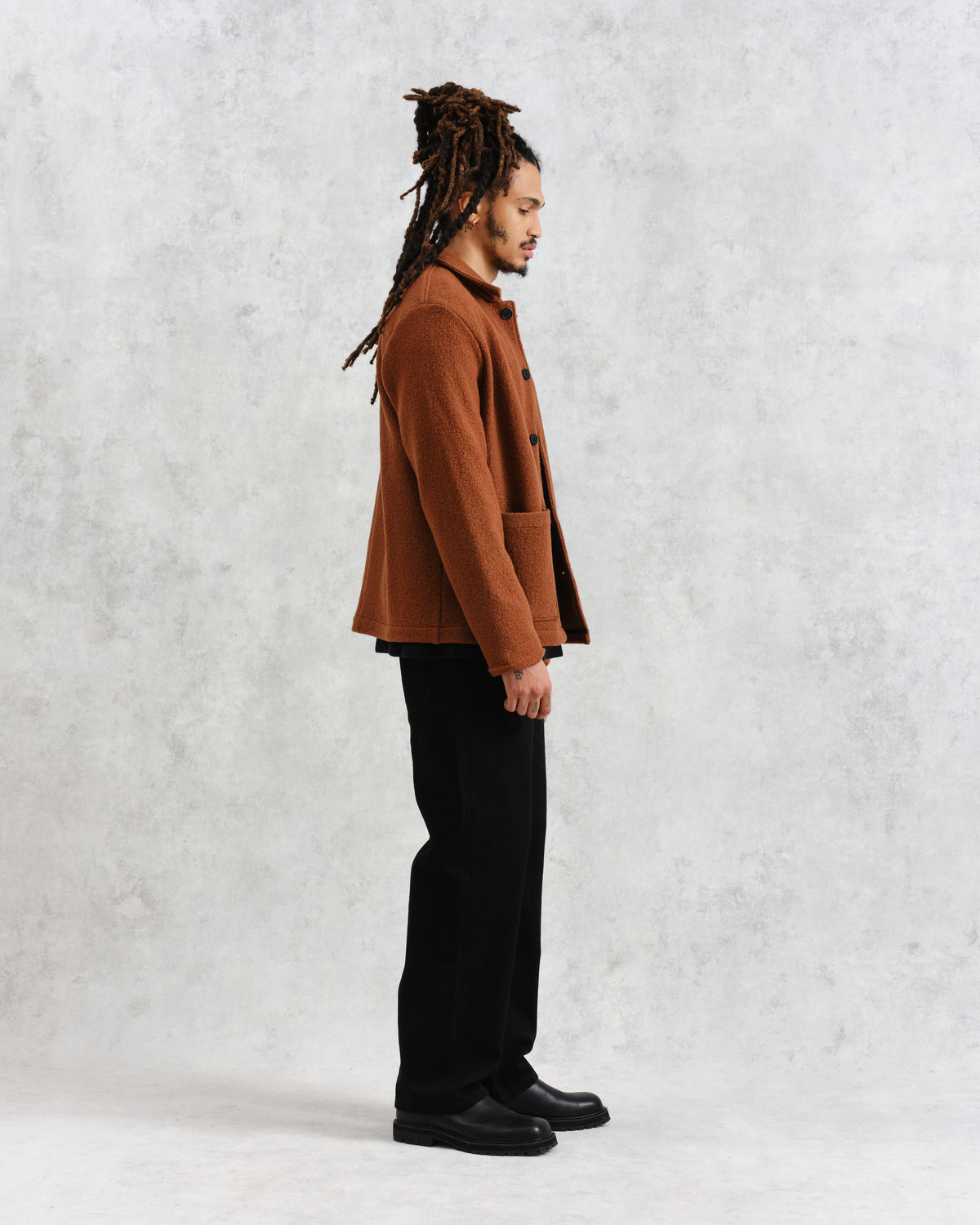 Grant Jacket Felt Wool - Rust