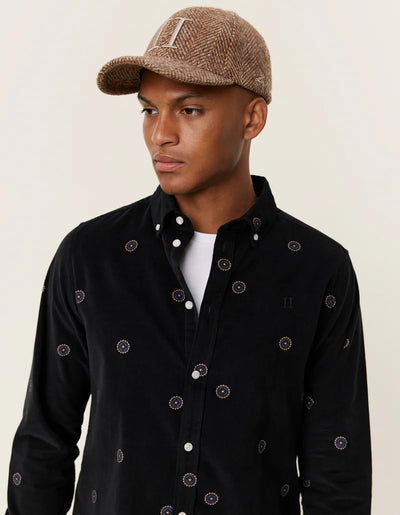 Kristian AOP Corduroy Shirt - Black