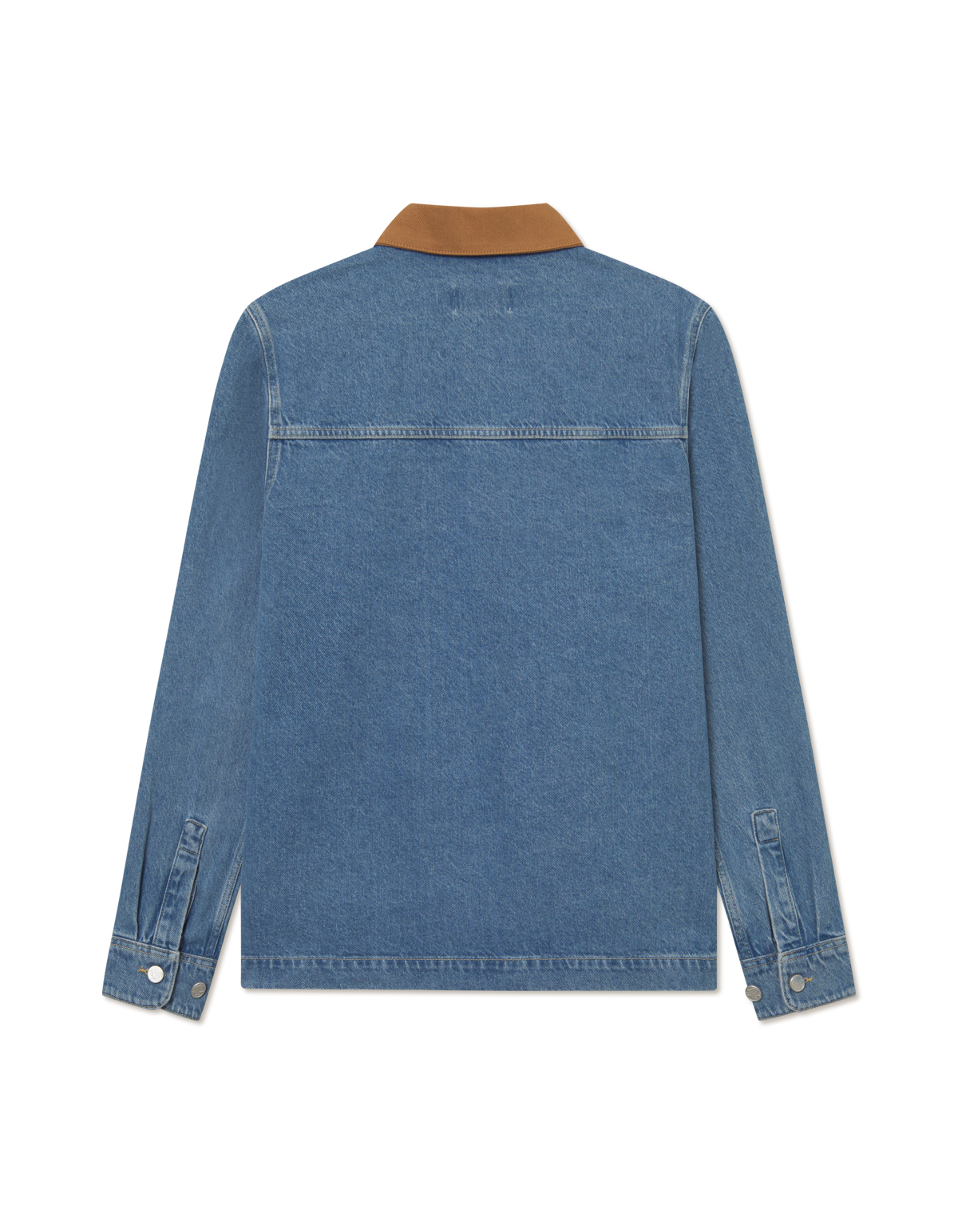 Layton Washed Denim Overshirt - Light Blue Denim