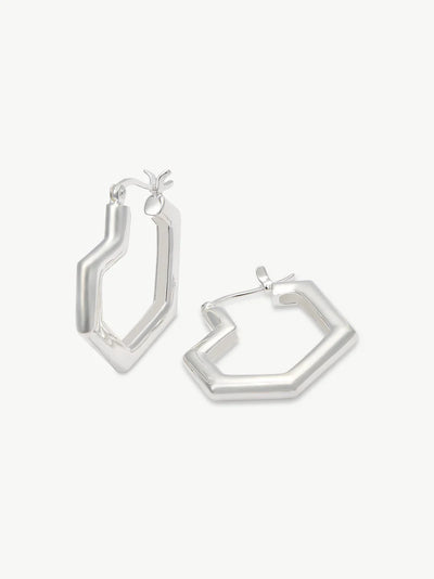 Daryl Small Hoops - Sterling Silver