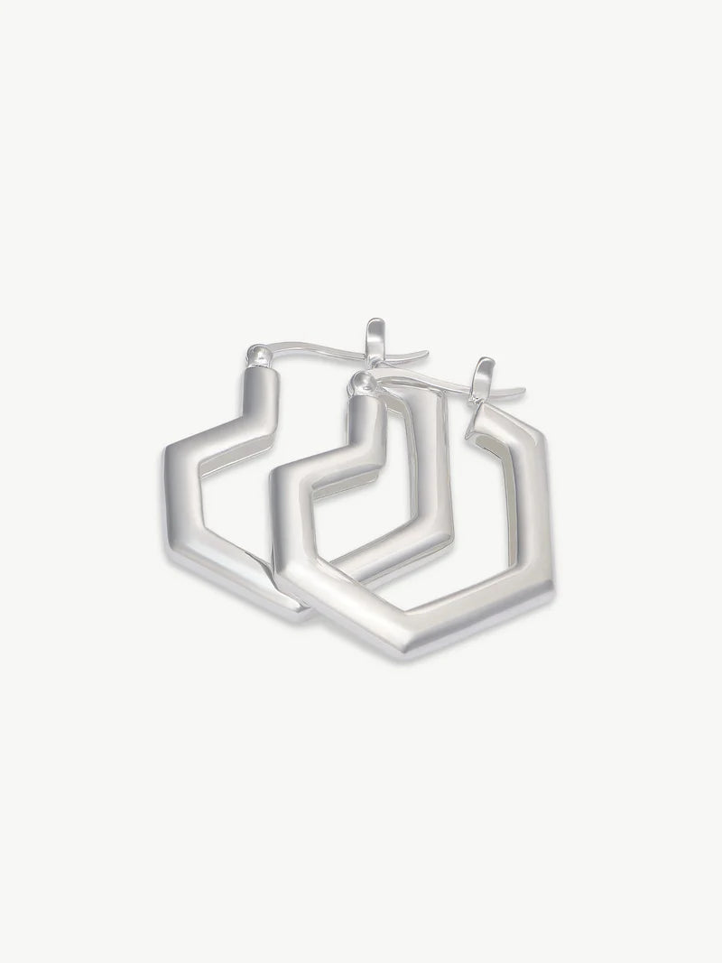 Daryl Small Hoops - Sterling Silver