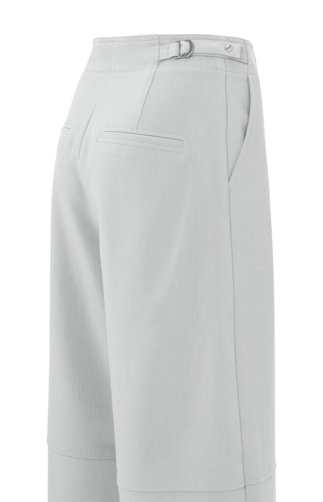 High Waist Wide Leg Trousers - Harbor Mist Grey