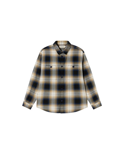 Hans Shirt - Ecru Blue Checks