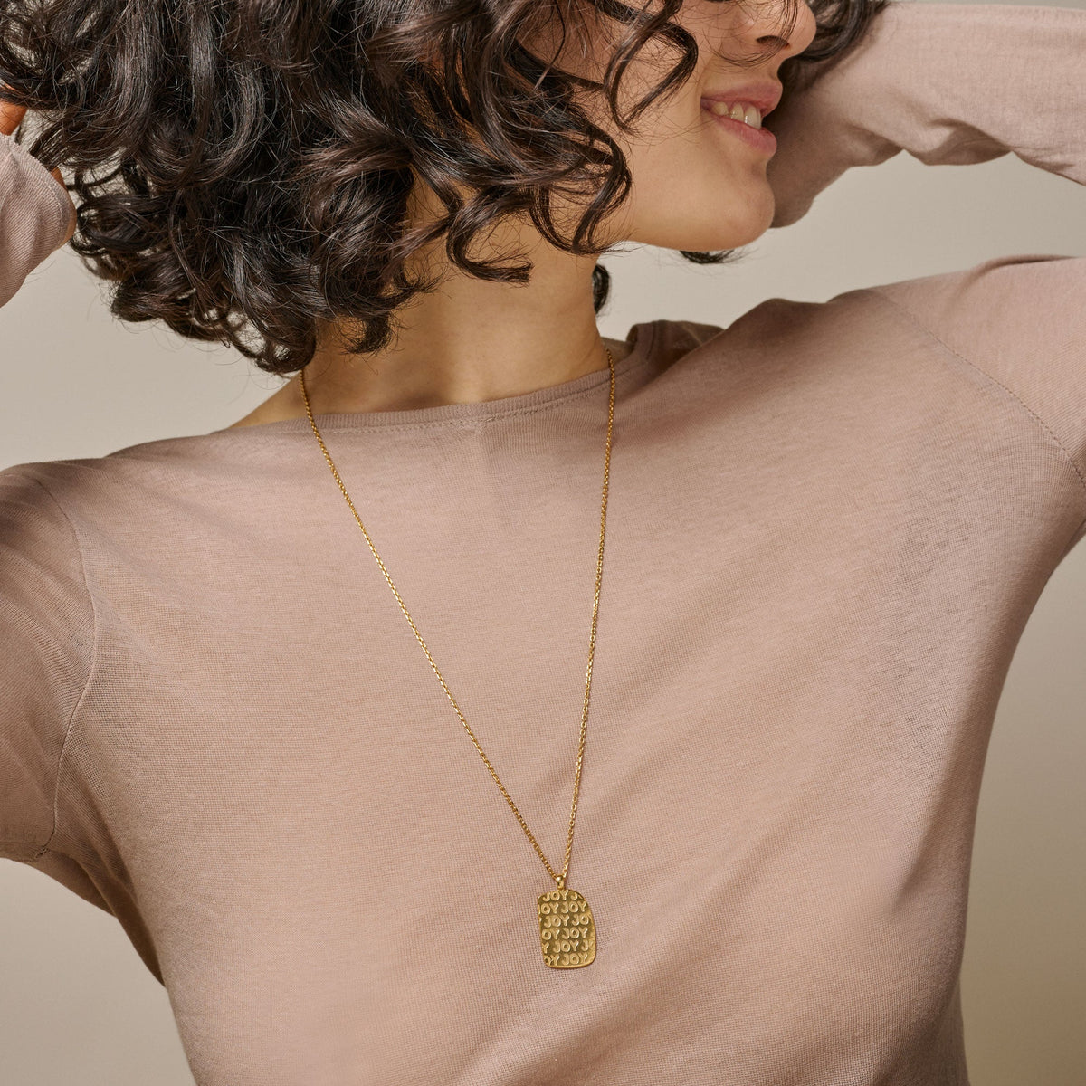 Joy Statement Necklace - Gold