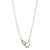 Organic Double Circle Necklace - Gold/Grass Green