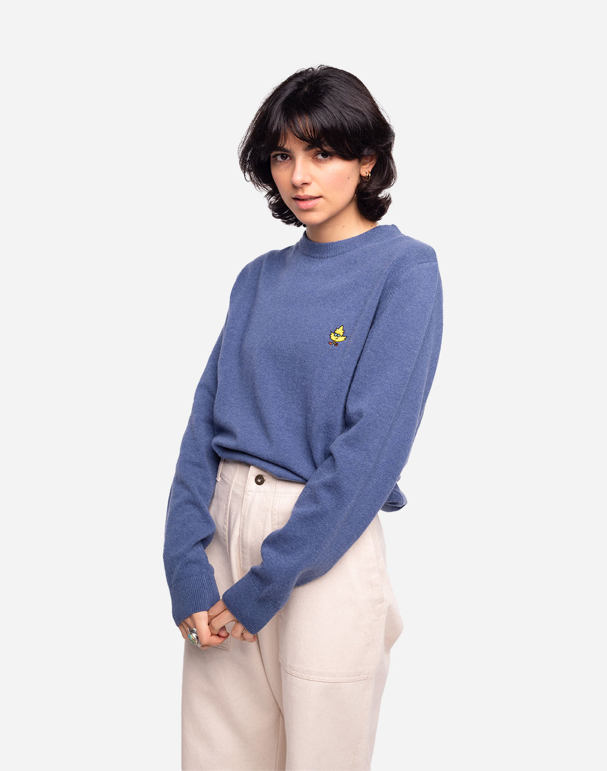 Maple Leaf Jumper - Light Blue