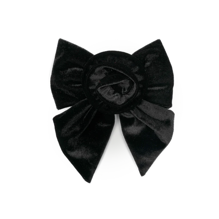 Rosie Velvet Bow - Black