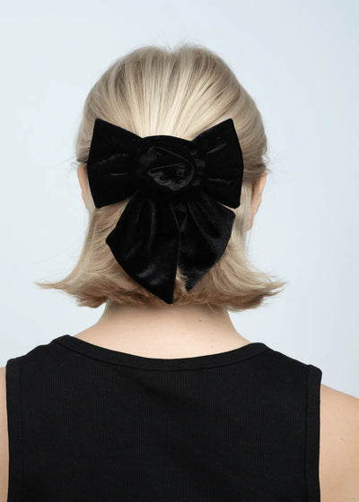 Rosie Velvet Bow - Black