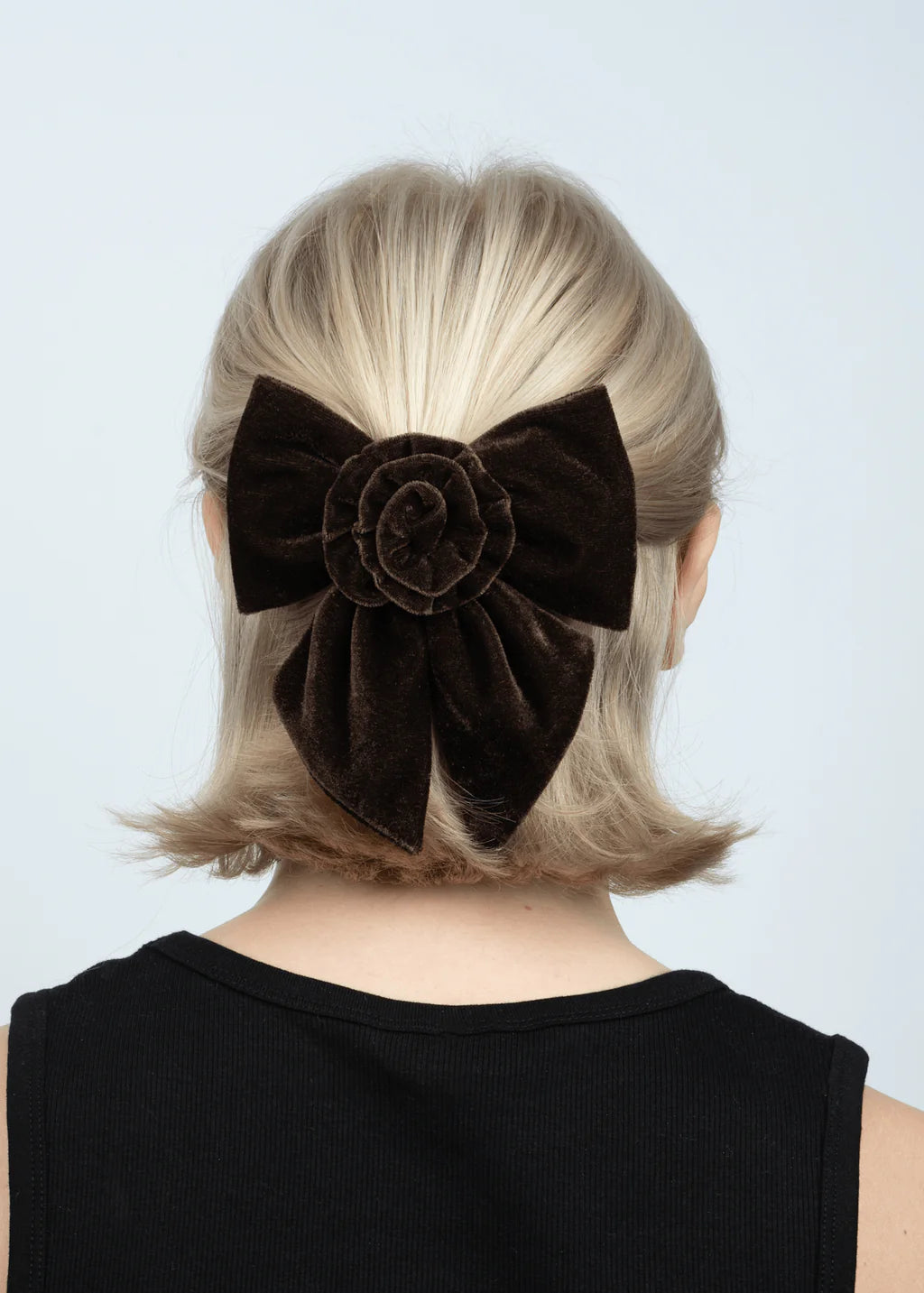 Rosie Velvet Bow - Brown