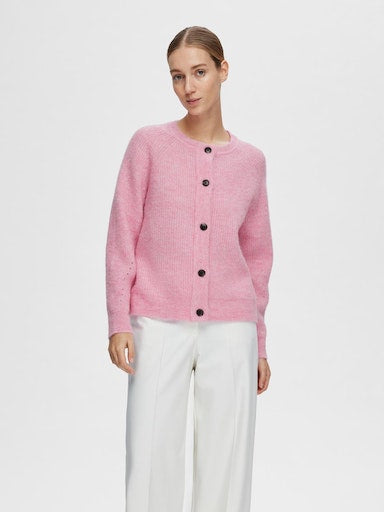 Lulu Knit Short Cardigan - Bleached Mauve