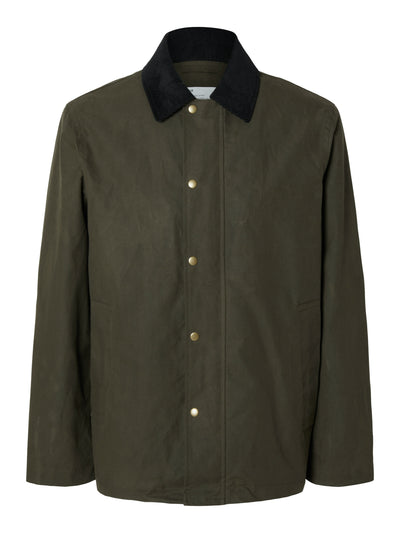 Walter Waxed Cotton Jacket - Grape Leaf