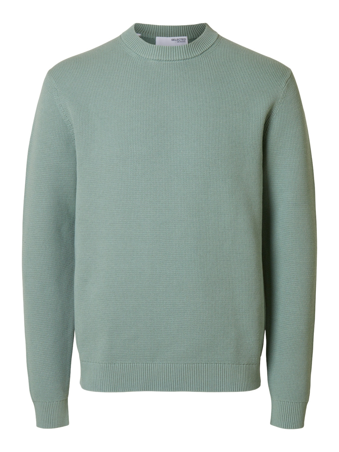 Dane Knit Structure Crew Neck - Iceberg Green