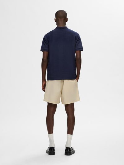 Maurice Structured Polo - Sky Captain