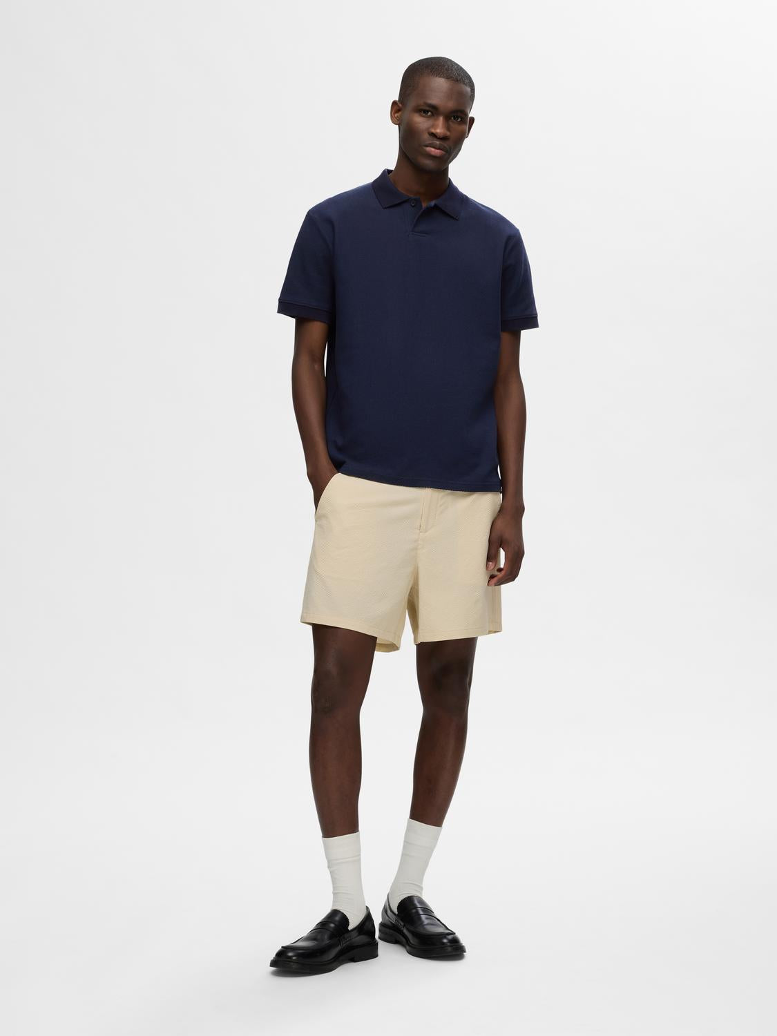 Maurice Structured Polo - Sky Captain