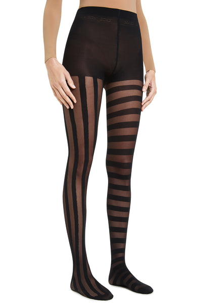 Stripes Tights - Black