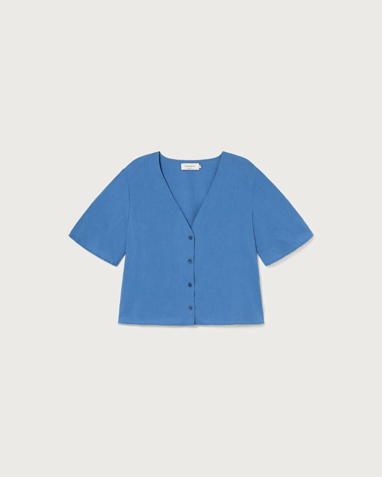 Libelula Hemp Blouse - Heritage Blue