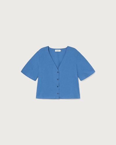 Libelula Hemp Blouse - Heritage Blue