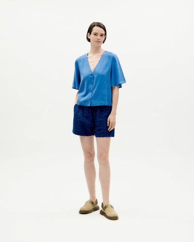 Libelula Hemp Blouse - Heritage Blue