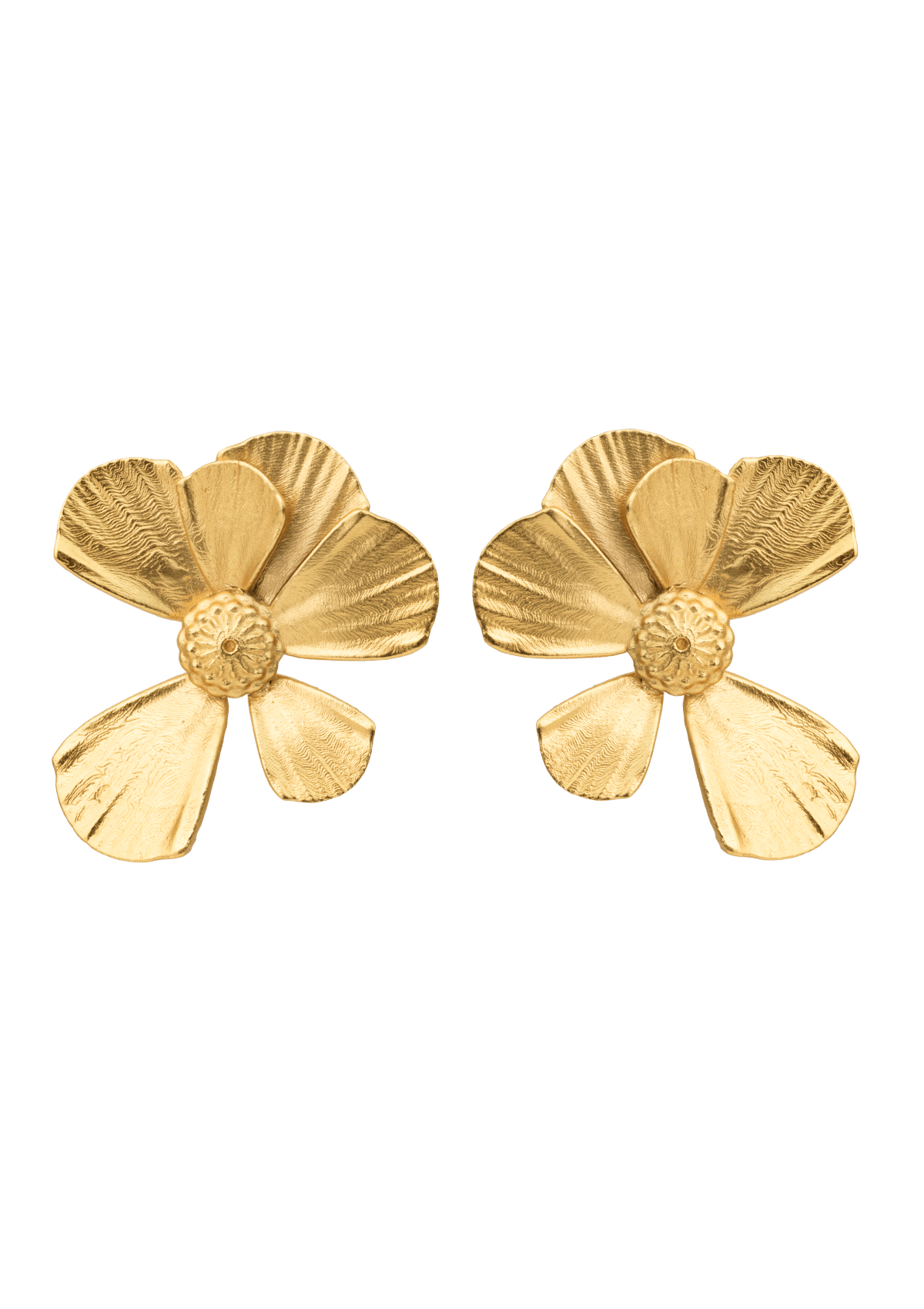 Wildflower Ample Gilded Earrings - Gold