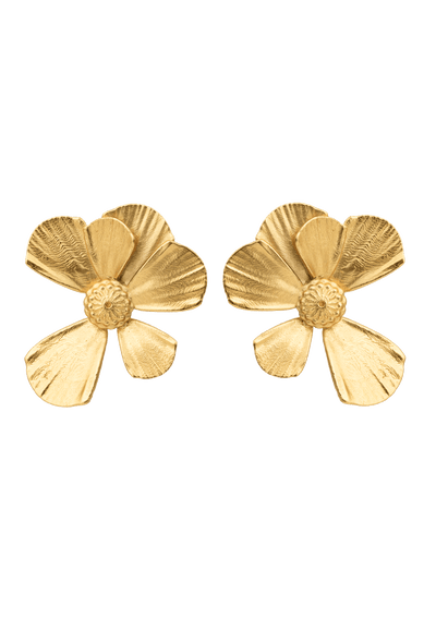 Wildflower Ample Gilded Earrings - Gold