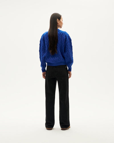 Carmen Knitted Wool Sweater - Blue