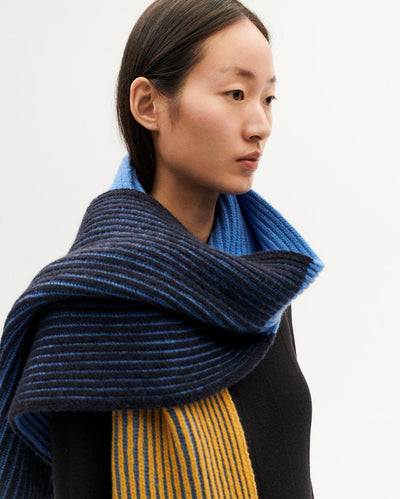 Knitted Ghede Scarf - Multicolour Sailor Stripes