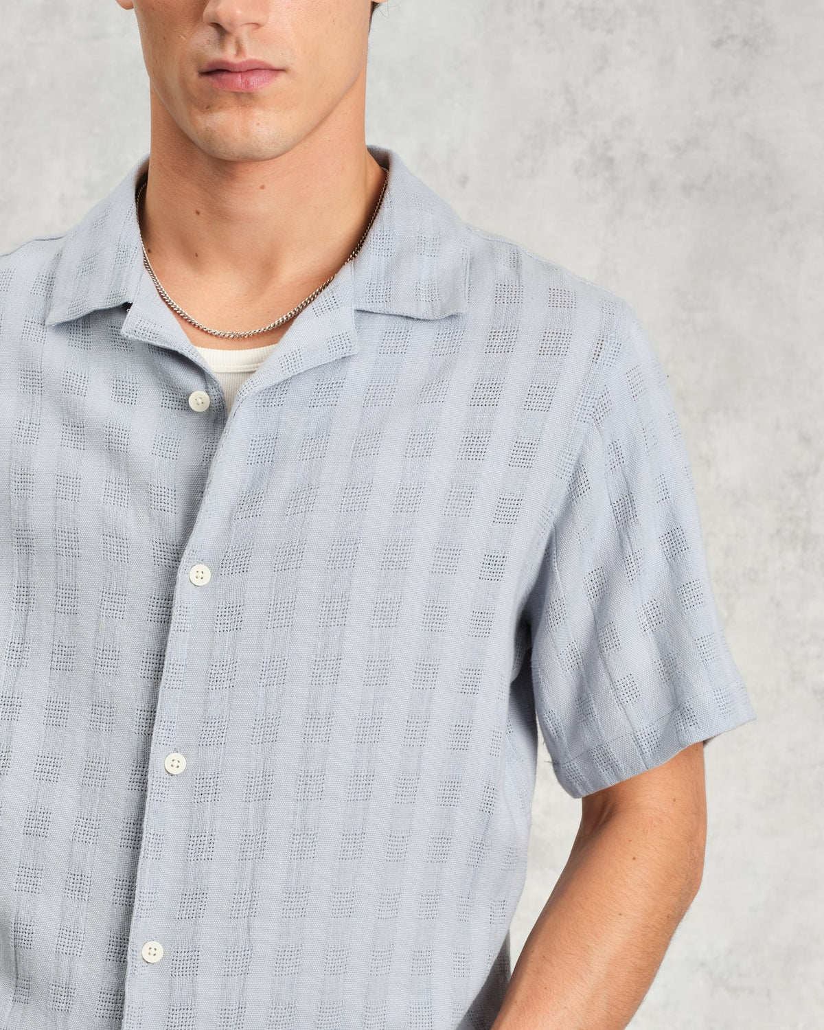 Didcot Shirt - Blue Open Weave