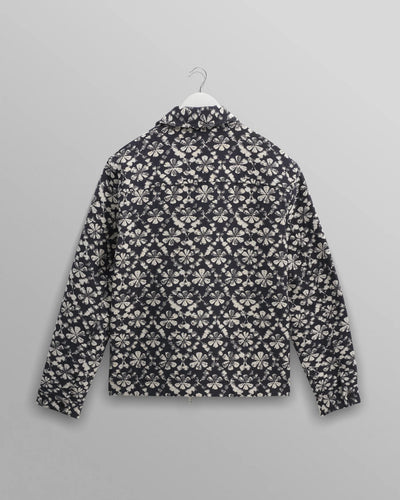 Eldon Jacket - Navy Flower Stamp Jacquard