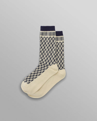 Galway Chunky Socks -  Navy Jacquard