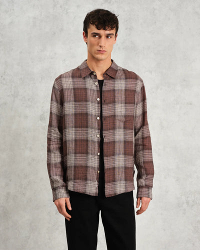 Jaunt Linen Shirt - Brown Check