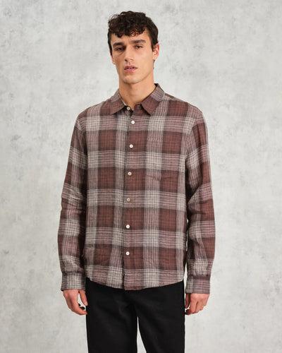 Jaunt Linen Shirt - Brown Check