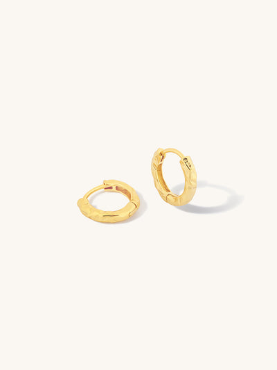 Maui Textured Hoops - Gold Plating