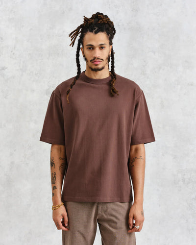 Milton Emerised Organic Cotton T-Shirt - Brown