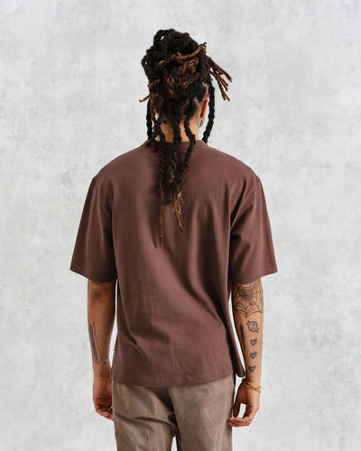 Milton Emerised Organic Cotton T-Shirt - Brown