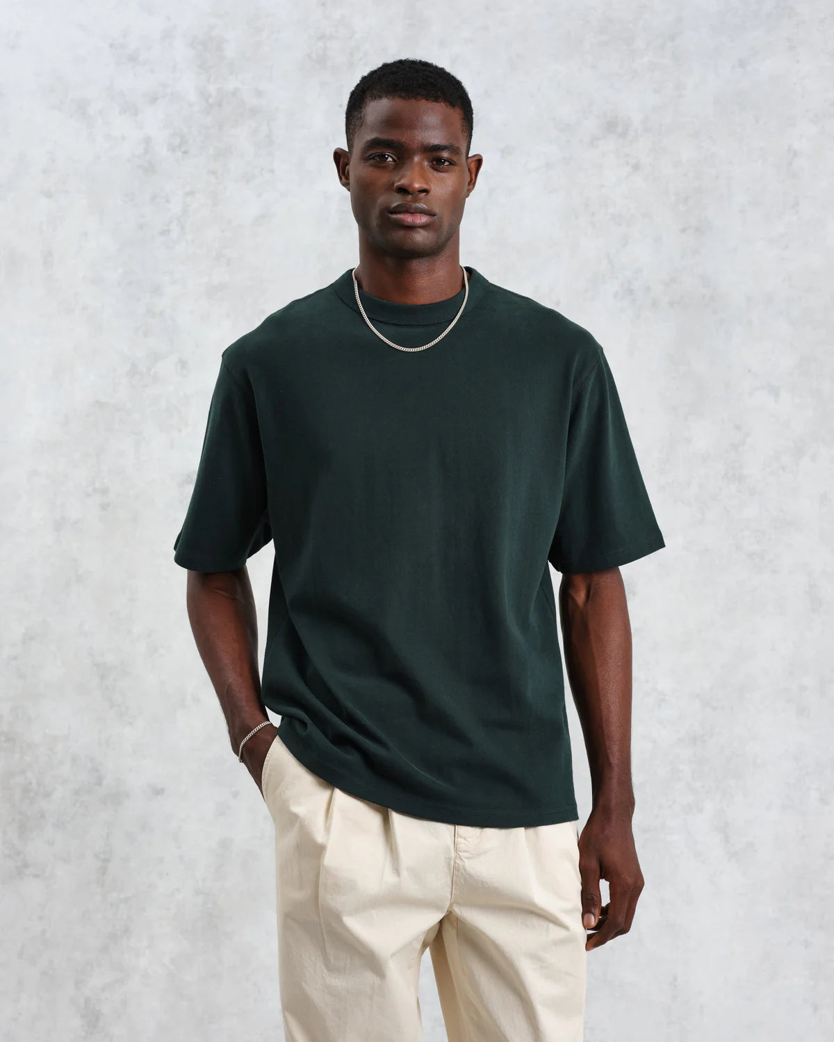 Milton Emerised Organic Cotton T-Shirt - Dark Green