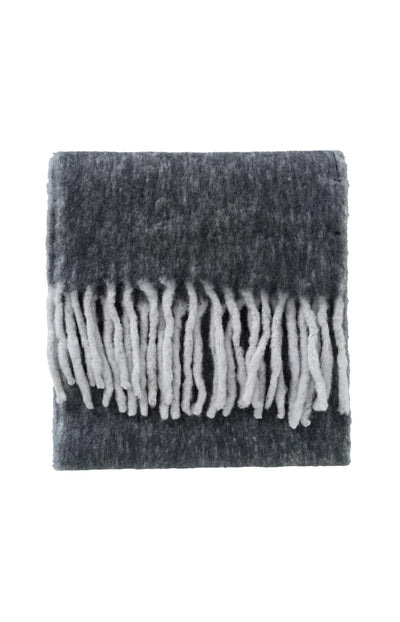 Soft Scarf with Fringes - Anthracite