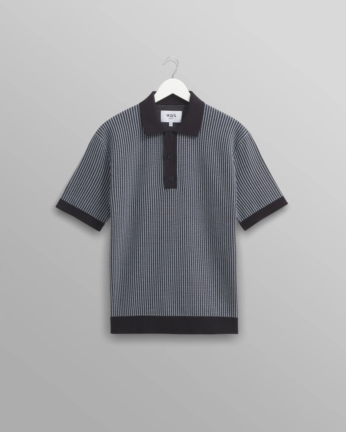 Turin Polo - Navy Ladder Stripe